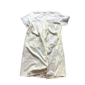 Vintage Butter Yellow Sears Roebuck Women's Nightgown Housecoat Size 36-38